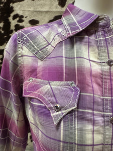 Wrangler rock47 women’s snap button shirt - Purple (final sale)