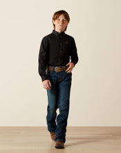 Load image into Gallery viewer, Ariat kids Solid Twill LS shirt - Black