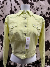 Load image into Gallery viewer, Wrangler 20X ladies western shirt - lemon (discolored, final sale)