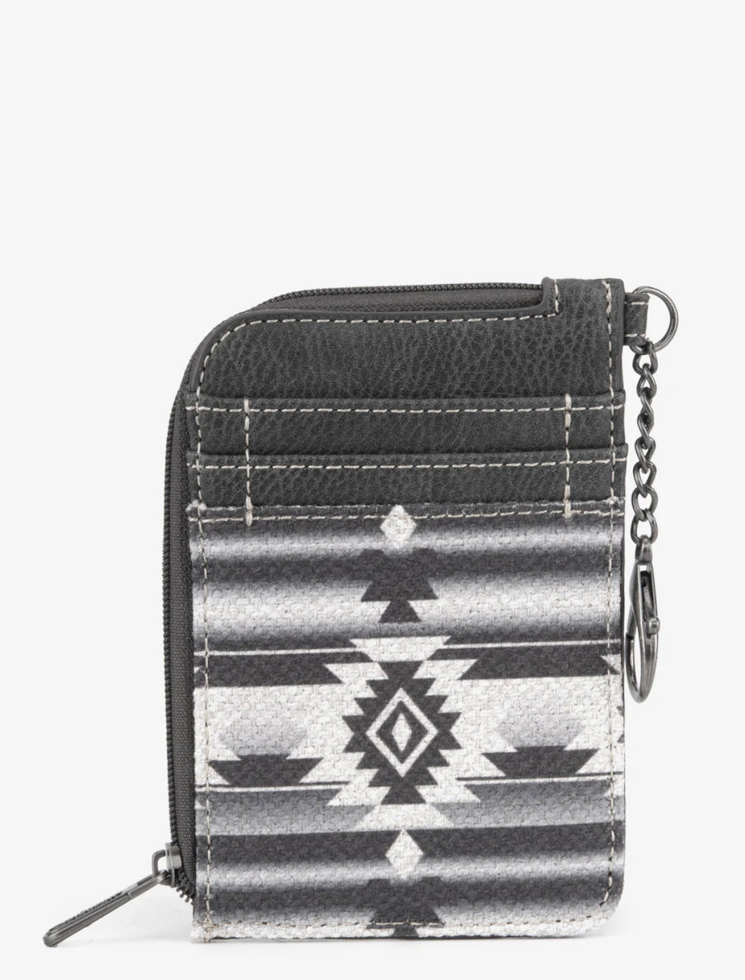 Wrangler Southwestern Art Print Mini Zip Card Case - Grey