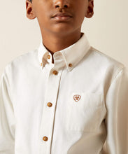Load image into Gallery viewer, Ariat kids solid twill LS shirt - White
