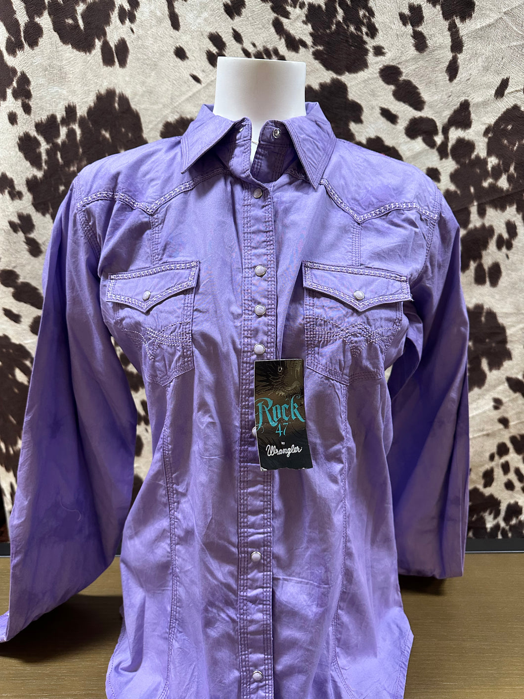 Rock 47 by Wrangler ladies western shirts - purple on purple (final sale)