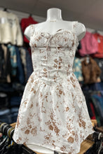 Load image into Gallery viewer, Dara Floral Print Corset Bodice A Line Mini Dress