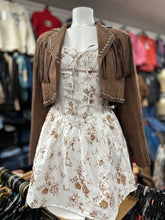 Load image into Gallery viewer, Dara Floral Print Corset Bodice A Line Mini Dress