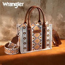 Load image into Gallery viewer, Wrangler Southwestern Print Small Canvas Tote/Crossbody - Tan 1