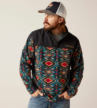 Load image into Gallery viewer, Ariat men’s basis 2.0 1/4 zip sweatshirt - biscay bay