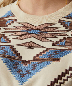 Ariat women’s Chimayo embroidered sweatshirt - brindle