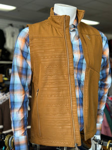 Ariat men vest logo 2.0 - chestnut embossed