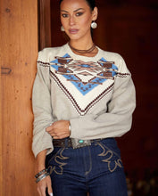 Load image into Gallery viewer, Ariat women’s Chimayo embroidered sweatshirt - brindle