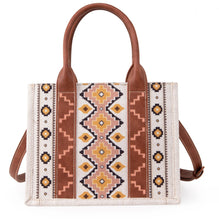 Load image into Gallery viewer, Wrangler Southwestern Print Small Canvas Tote/Crossbody - Tan 1