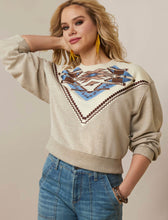 Load image into Gallery viewer, Ariat women’s Chimayo embroidered sweatshirt - brindle