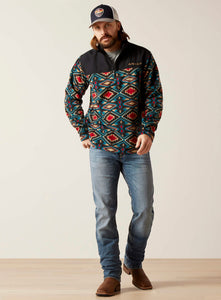 Ariat men’s basis 2.0 1/4 zip sweatshirt - biscay bay