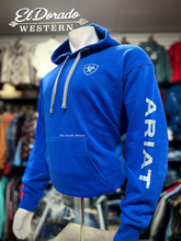 Load image into Gallery viewer, Ariat Men&#39;s Logo Hoodie - Cobalt (Blue)