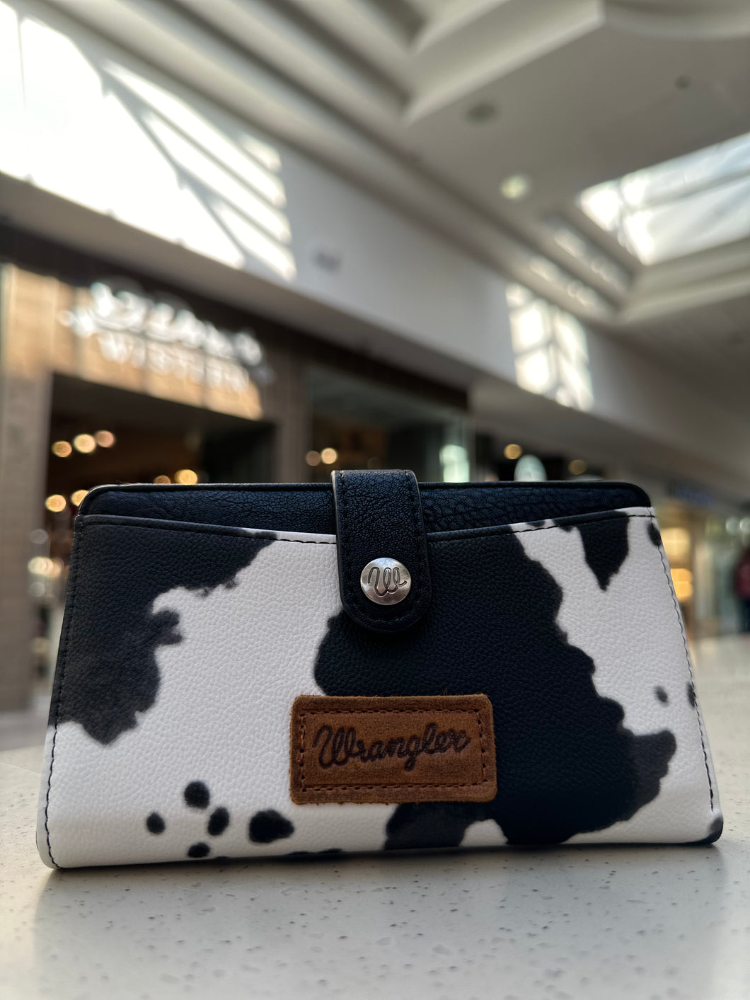 Wrangler Black/Cow Print - Wallet