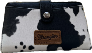 Wrangler Black/Cow Print - Wallet