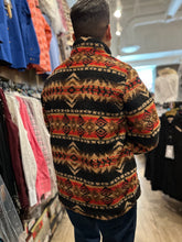 Load image into Gallery viewer, Wrangler Men&#39;s Sherpa Southwest / Aztec1/4 Zip Pullover - Cappuccino Red