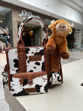 Load image into Gallery viewer, Wrangler Crossbody Tote - All Brown Cow Print