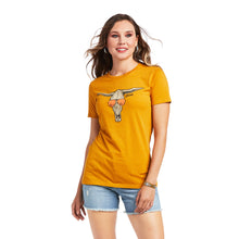 Load image into Gallery viewer, Ariat Ladies Sunglass Skull Buckhorn Heather T-Shirt - Buckhorn heather (10039975)