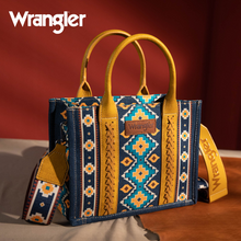 Load image into Gallery viewer, Wrangler Southwestern Small Canvas Tote - Mustard