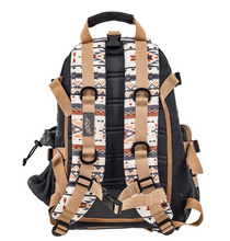 Load image into Gallery viewer, Mule Hooey Backpack - Charcoal and Tan with aztec print