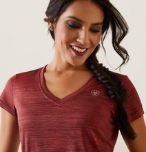 Load image into Gallery viewer, Ariat women’s laguna patriot short sleeve t-shirt -  pomegranate 10043625