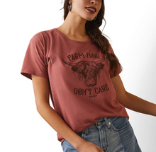 Load image into Gallery viewer, Ariat Women&#39;s Farm Hair Short Sleeve T-Shirt Tee - Red Clay Heather (10044613)