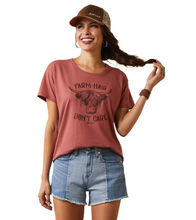 Load image into Gallery viewer, Ariat Women&#39;s Farm Hair Short Sleeve T-Shirt Tee - Red Clay Heather (10044613)