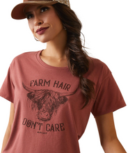 Load image into Gallery viewer, Ariat Women&#39;s Farm Hair Short Sleeve T-Shirt Tee - Red Clay Heather (10044613)
