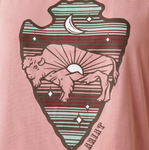 Load image into Gallery viewer, Ariat Ladies Island Blush Buffalo Rising T-Shirt - Island Blush (10044930)