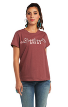 Load image into Gallery viewer, Ariat ladies Real Bucking Bronc Short Sleeve T-Shirt Tee - (Rose Brown) 10040623