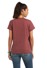 Load image into Gallery viewer, Ariat ladies Real Bucking Bronc Short Sleeve T-Shirt Tee - (Rose Brown) 10040623