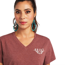 Load image into Gallery viewer, Ariat Women&#39;s Real Relaxed Longhorn Short Sleeve T-Shirt Tee - (Roasted Russet) 10040621