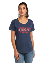 Load image into Gallery viewer, Ariat Women&#39;s Ariat Sonora Logo T-Shirt - Navy Heather (10040982)