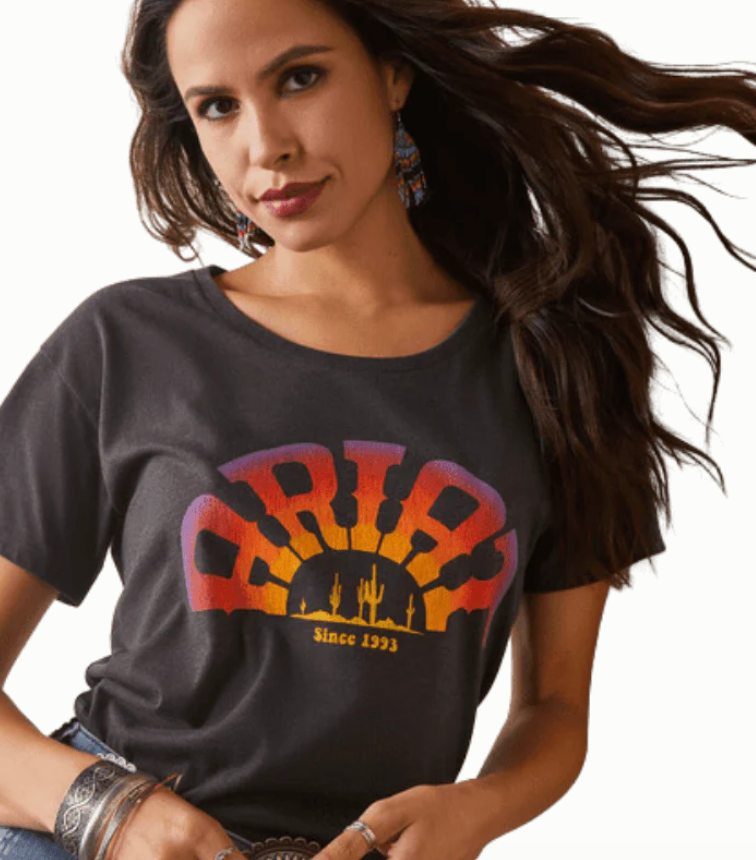 Ariat Women's Rainbow Charcoal Heather T-Shirt - Charcoal Heather (10044606)