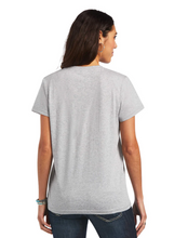 Load image into Gallery viewer, Ariat ladies REAL Cow Pasture Tee - Heather Grey (10040496)
