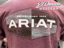 Load image into Gallery viewer, ARIAT men’s T-shirt - quadrant, Burgundy Heather