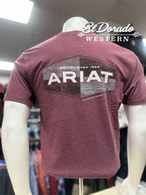 Load image into Gallery viewer, ARIAT men’s T-shirt - quadrant, Burgundy Heather