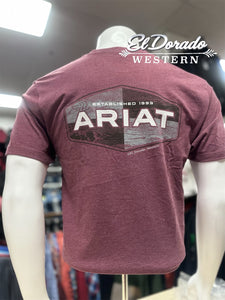 ARIAT men’s T-shirt - quadrant, Burgundy Heather