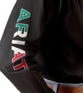 Ariat Men’s Team Logo Twill Classic Fit Shirt - Black / Mexico