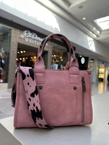 Wrangler Tote - Pink Cow Print