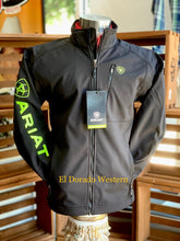Load image into Gallery viewer, Ariat Logo 2.0 Softshell Jacket Men - Black/Lime Green