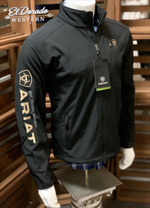 Ariat MEN'S Logo 2.0 Softshell Jacket - BLACK / GOLD