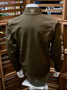 Ariat MEN'S Logo 2.0 Softshell Jacket - Dark Brew / Tan