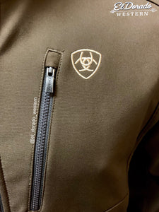 Ariat MEN'S Logo 2.0 Softshell Jacket - Dark Brew / Tan