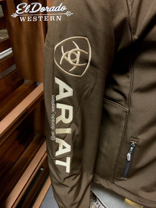 Ariat MEN'S Logo 2.0 Softshell Jacket - Dark Brew / Tan