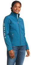 Load image into Gallery viewer, Ariat Women&#39;s New Team Softshell Jacket - EURASIAN TEAL SERAPE