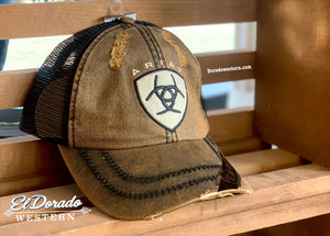 Ariat cap - brown distressed cap