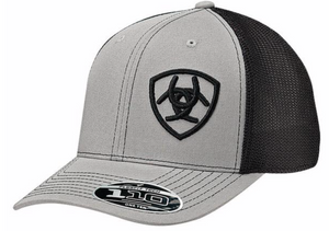 Ariat Cap -  Grey & Black Logo Snapback