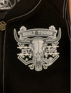Kids "Built tough" Canvas Vest - Black
