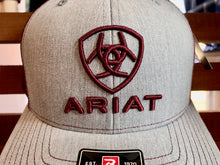Load image into Gallery viewer, Ariat cap - Grey/Burgundy